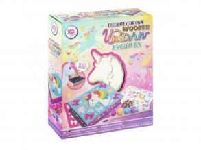 Unikornis ékszerdoboz készítő készlet, fa