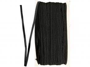 Elasztikus gimiszalag tekercs, fekete - 50 méter