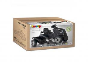 Smoby Farmer XL pedálos traktor pótkocsival, fekete