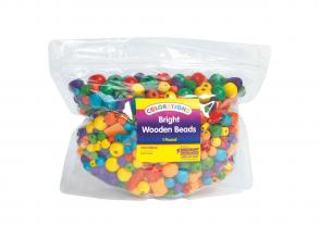 Colourations - Átlátszó fa gyöngyök, 450 gramm