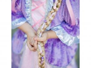 Szőke Rapunzel paróka tiarával fejpánt