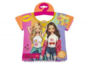 Pólótervező könyv  20 lap matricákkal és sablonokkal