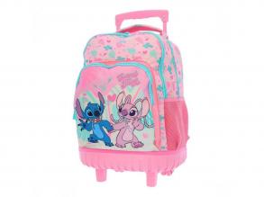 Stitch Love gurulós hátizsák 3 rekesszel és oldalsó zsebekkel
