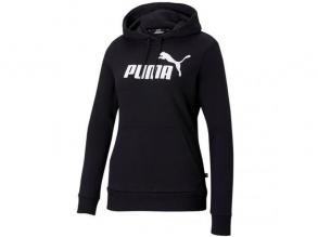 Ess Logo Hoodie Puma női fekete színű kapucnis pulóver