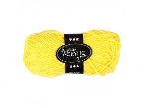 Akril fonal, sárga, 50gr, 80m