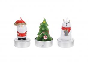 Karácsonyi teamécses figurával, 24 db.