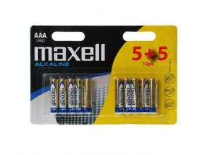 Maxell: Alkáli ceruzaelem 1.5V AAA LR03 5+5db bliszteres csomagolásban