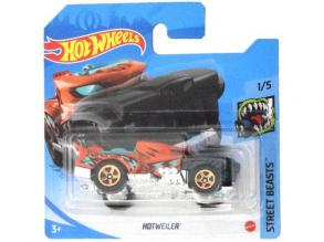 Hot Wheels: Hotweiler fekete-piros kisautó 1/64 - Mattel