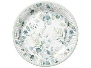 IRIS Everyday Daisy papír tányérok 22,7 cm átmérőjű, 8db/csomag különböző színekben és mintákkal