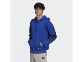M Fi 3S Fz Adidas férfi fekete/kék/fehér színű pulóver