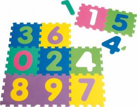 Puzzle játszószőnyeg, 10 darabos, számok 0-9