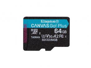 Kingston 64GB SD micro Canvas Go! Plus (SDXC Class 10 UHS-I U3) (SDCG3/64GBSP) memória kártya