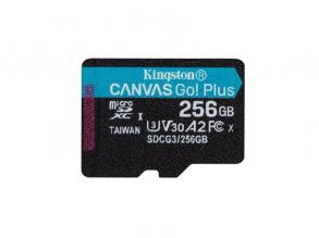 Kingston 256GB SD micro Canvas Go! Plus (SDXC Class 10 UHS-I U3) (SDCG3/256GBSP) memória kártya