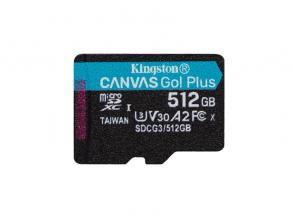 Kingston 512GB SD micro Canvas Go! Plus (SDXC Class 10 UHS-I U3) (SDCG3/512GBSP) memória kártya