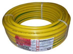 Sárga locsolótömlő csavarodásmentes duplaszöv. 1/2' 50 m/tek.