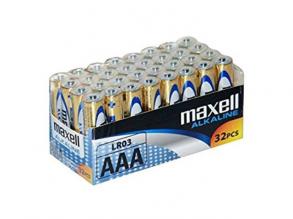 Maxell: Alkáli vékony ceruzaelem 1.5V AAA LR03 32db fóliás csomagolásban