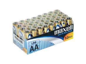 Maxell: Alkáli ceruzaelem 1.5V AA LR6 32db fóliás csomagolásban