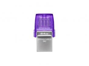 Kingston 64GB USB3.2 Gen1 C/USB3.2 Gen1 A DataTraveler microDuo 3C (DTDUO3CG3/64GB) Flash Drive