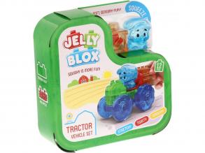 Jelly Blox puha kockás építőszett: traktor és farmer