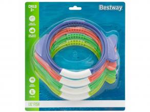 Bestway: Lil' Fish halacska alakú búvárgyuru készlet 4db-os szett