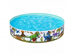 Bestway: Fill 'n Fun dinoszauruszos merevfalú pancsoló medence ? 183 x 38 cm