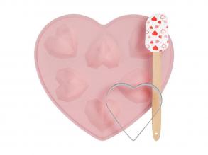 Sütőkészlet tortaformával, spatulával és sütikiszúróval