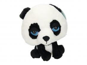 Nagyfejű plüss panda, 21 cm