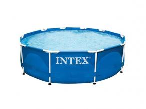 INTEX Frame Rondo családi medence, O 305 x 76 cm, papírszűrős vízforgatóval