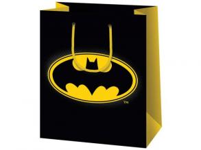 Batman logós közepes méretű ajándéktáska 18x23x10cm-es