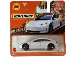 Matchbox: Tesla Model 3 kisautó 1/64  Mattel