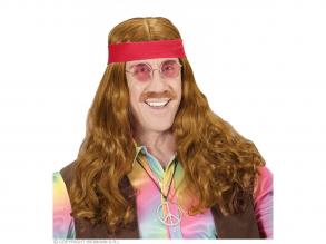 Hippi fejpántos paróka bajusszal