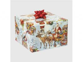 IRIS Karácsonyi tekercses csomagolópapír, 200x70cm, különböző mintákkal, 60g/m2