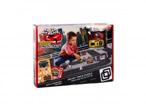 Utcai verseny puzle pálya autókkal, 22 darabos