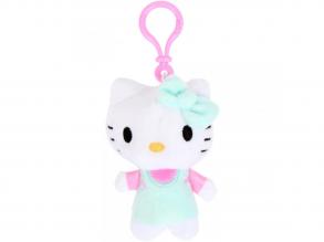 Hello Kitty plüss táskaklipp, 12 cm - mentazöld