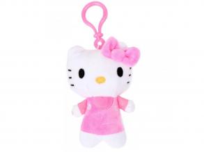 Hello Kitty plüss táskaklipp, 12 cm - lila