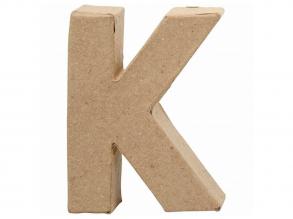Karton K betű, natúr - kicsi