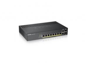 ZyXEL GS1920-8HPv2 8port GbE LAN PoE (130W) 2port Gbe combo RJ45/SFP L2 menedzselhető switch
