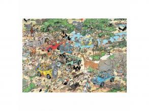 Jan van Haasteren 2 az 1-ben puzzle  Szafari 1000 darabos + Vihar a városban 1000 darabos