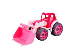 Sun Fun Rózsaszín traktor homlokrakodóval