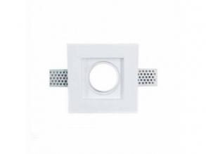 Álmennyezeti spot keret , gipszből , négyzet , gipszkartonba építhető, 100 x 100 mm