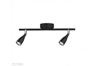 2 x 4,5W LED fali lámpa, meleg fehér, fekete
