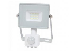 LED reflektor , 10 Watt , mozgásérzékelős , hideg fehér , SAMSUNG chip , 5 év garancia , fehér