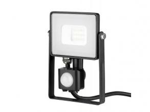LED reflektor , 10 Watt , mozgásérzékelős , természetes fehér , SAMSUNG chip , 5 év garancia , fekete