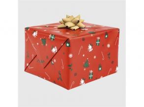 IRIS Karácsonyi tekercses csomagolópapír, 200x70cm, különböző mintákkal, 60g/m2