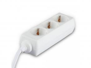 VT-1103-2 3 Utas Aljzat (3G1.5mm2 X 1.5M) - Fehér