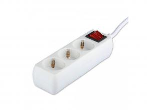 VT-1113-2 3 Utas Aljzat Kapcsolóval (3G1.5mm2 X 1.5M) - Fehér