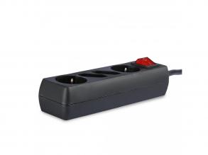 VT-1117-2 4 Lyukú Csatlakozóaljzat Kapcsolóval (3G1.5mm2 X1.5M) - Fekete