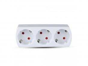 VT-1011-3 3 Utas Földelt Aljzat 250V-Fehér