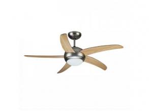 Ventilátoros LED lámpatest , mennyezeti , 5 lapáttal , 2 x E27 foglalattal , távirányítóval