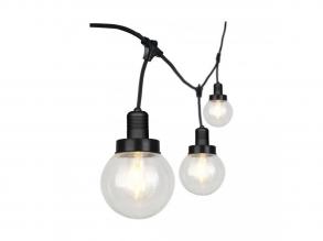 VT-720S LED-Es Fényfüzér (3M) Izzóval (6 Izzó) - Matt Fekete IP65